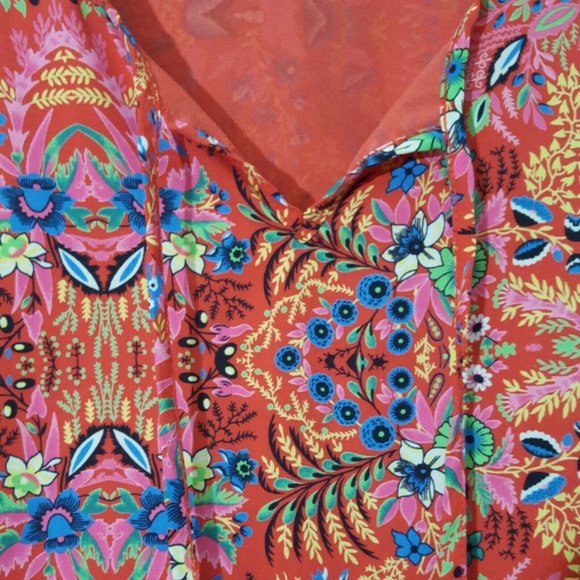 VOOM by Joy Han Multi Color Floral Print Tunic - Picture 4 of 6